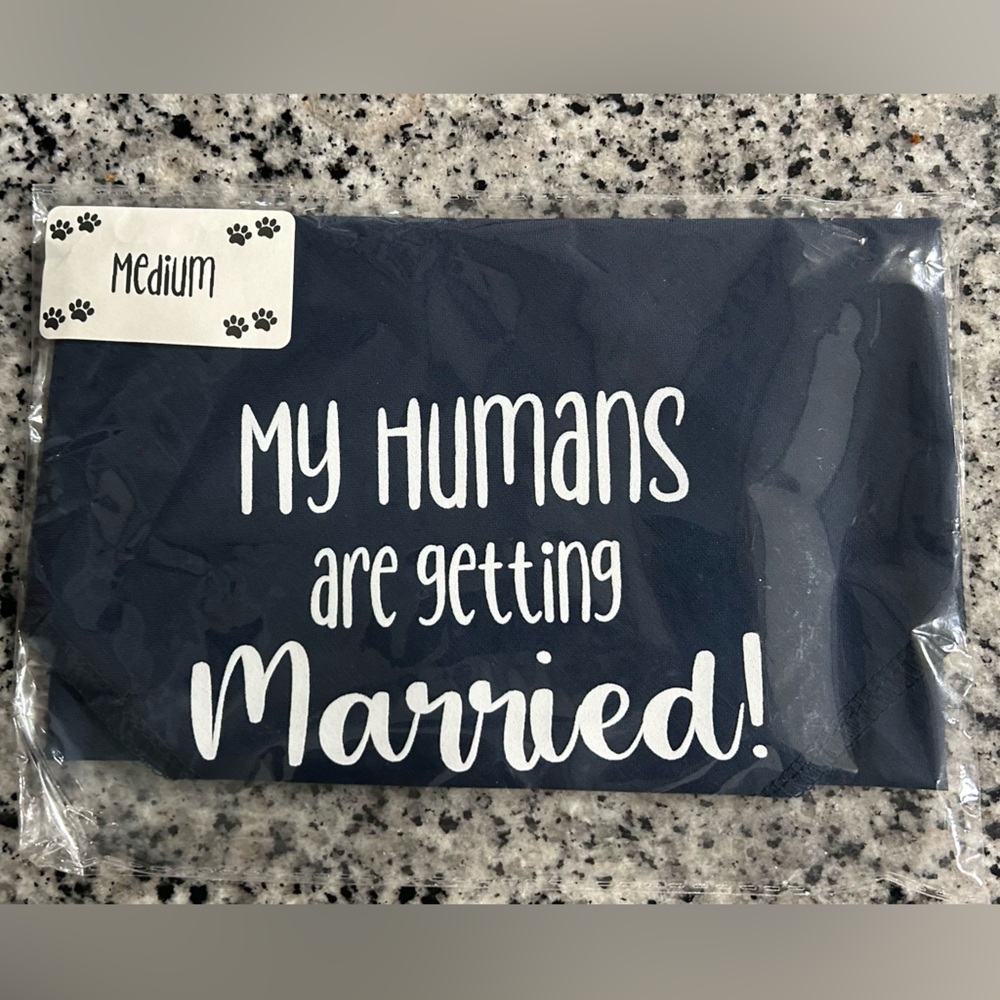 Wedding Announcement Dog Bandana 🐾 Size M